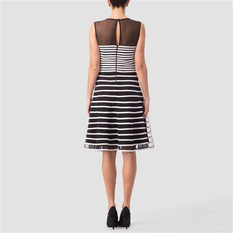 Black & White Ribbed Stripe Dress | Everard's Clothing