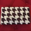 Beaded Handbag-Aubergine Houndstooth