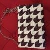 Beaded Handbag-Aubergine Houndstooth - Image 2