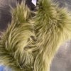 Genuine Fur Infinity Scarf in Green - Image 4