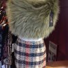 Genuine Fur Infinity Scarf in Green