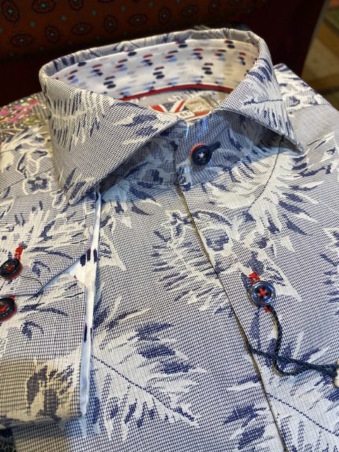 Blue Floral Shirt | Everard's Clothing