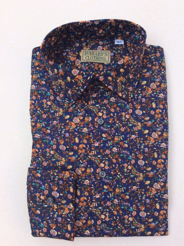 Navy Floral Shirt | Everard's Clothing