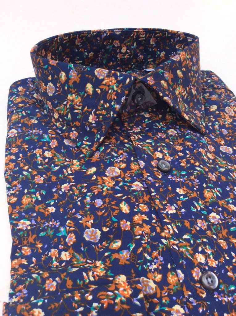 Navy Floral Shirt | Everard's Clothing