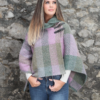 Shawl Collar Poncho - Multi Loden