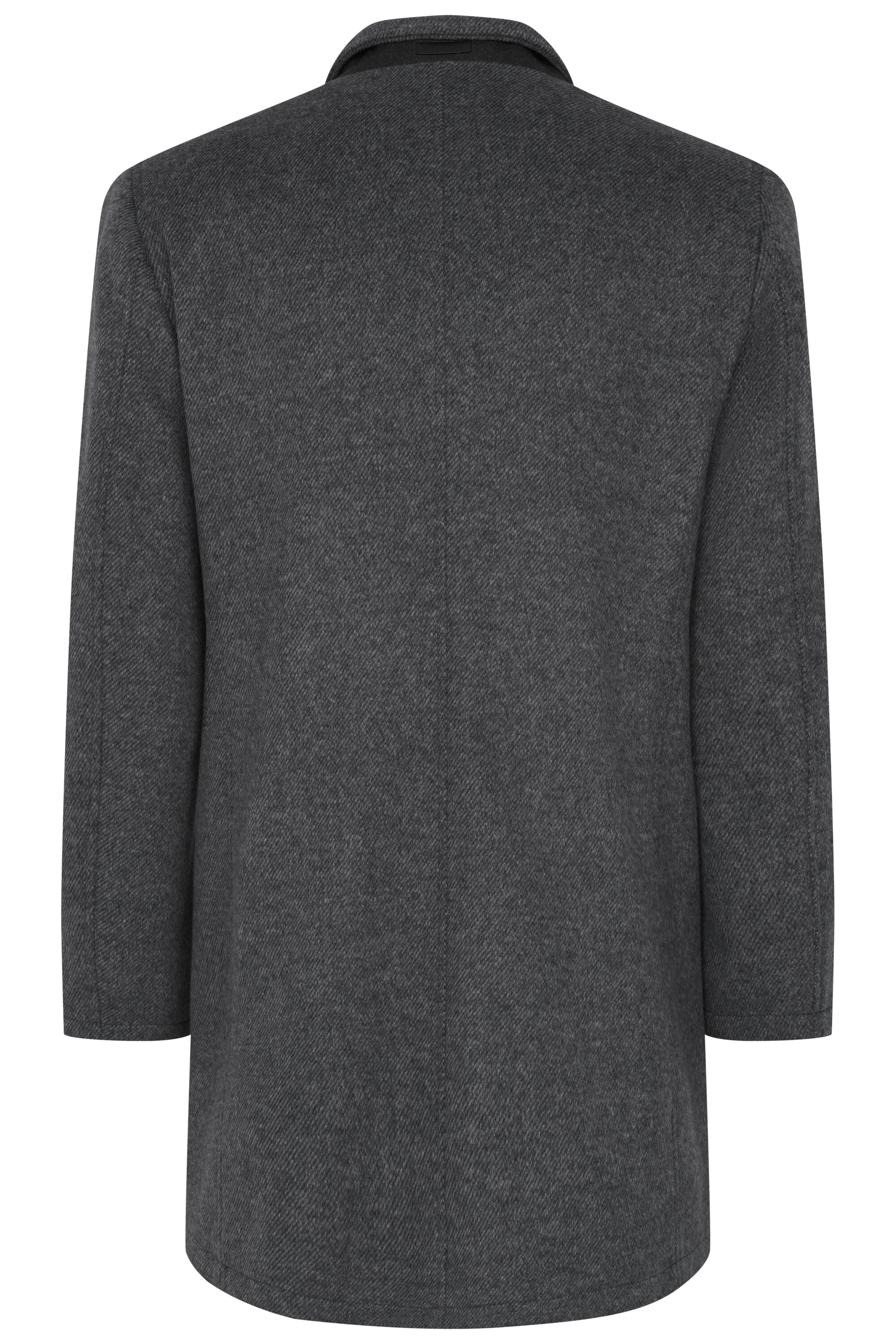 Gray Twill Car Coat with Contrast Trim - Image 3