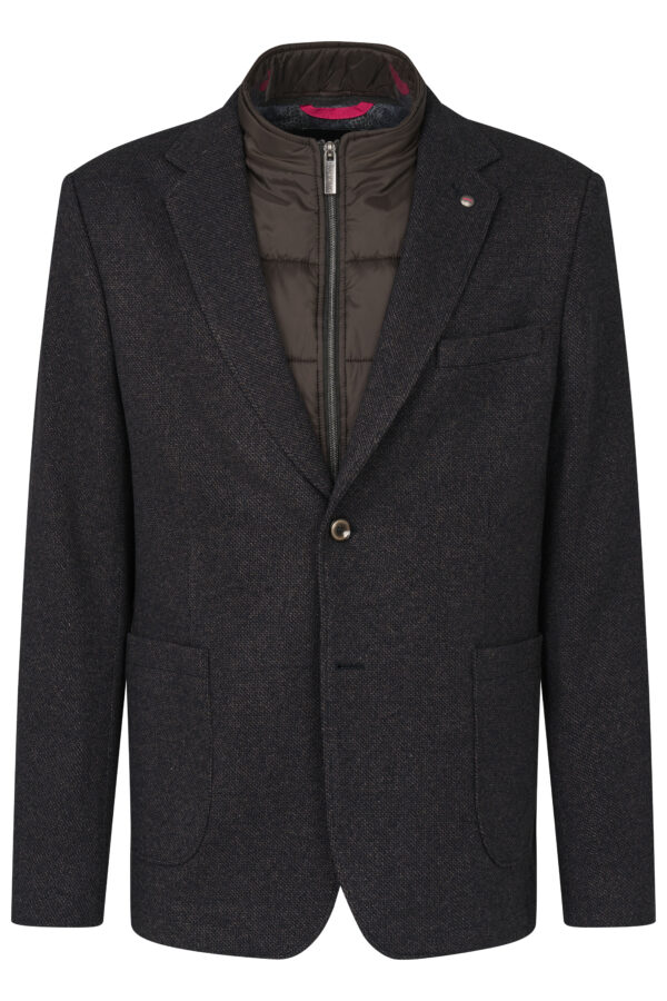 Brown/Navy Herringbone Bib Jacket-Size 38R only