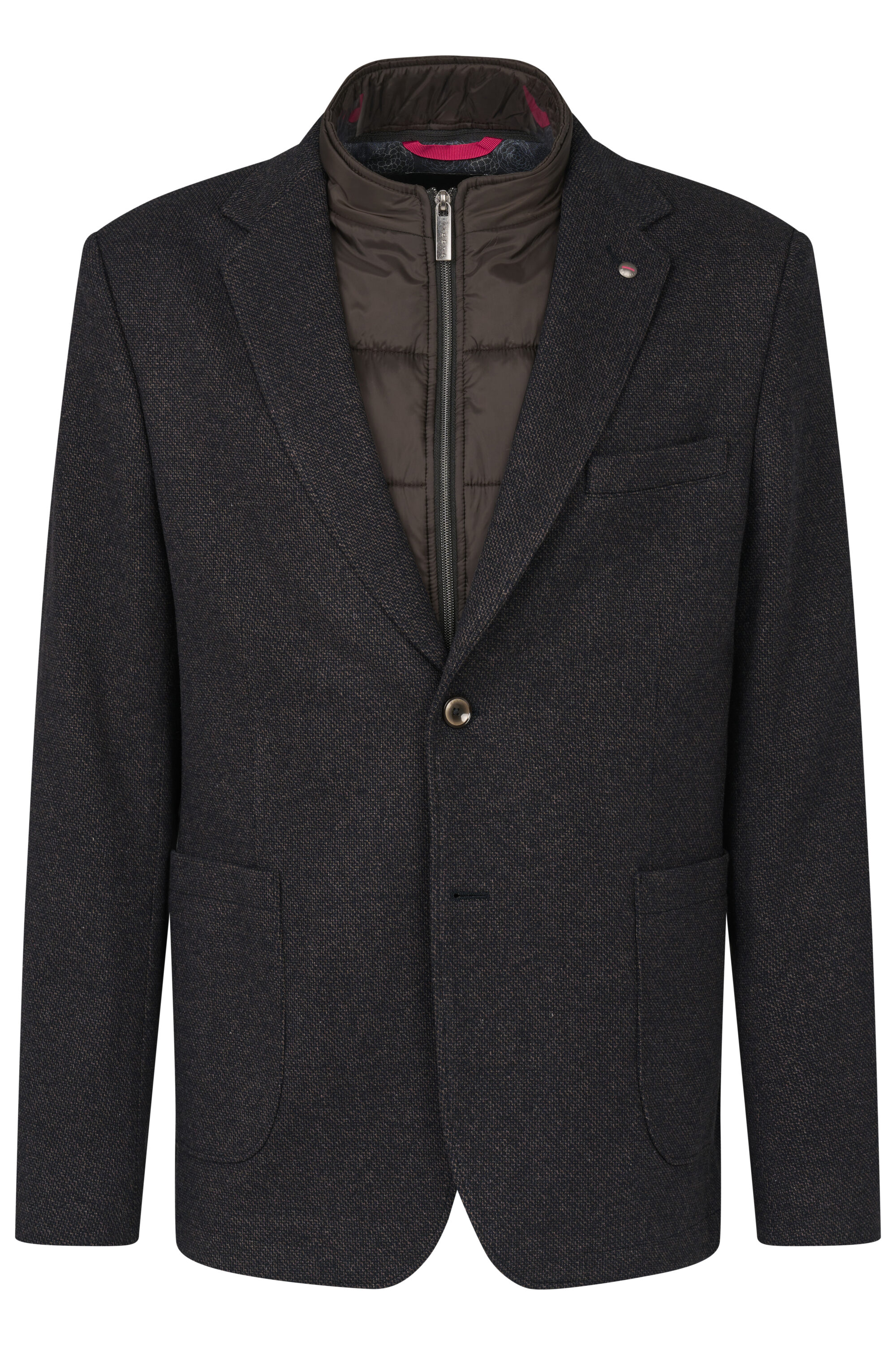 Brown/Navy Herringbone Bib Jacket-Size 38R only