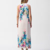 Pleated Satin Floral Print Maxi Dress - Image 8