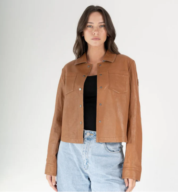 Lefei CF Leather Jacket, Camel