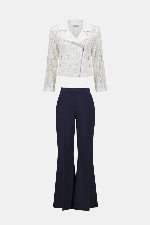 Midnight Blue Lux Twill Flared Pull-On Pants - Image 3