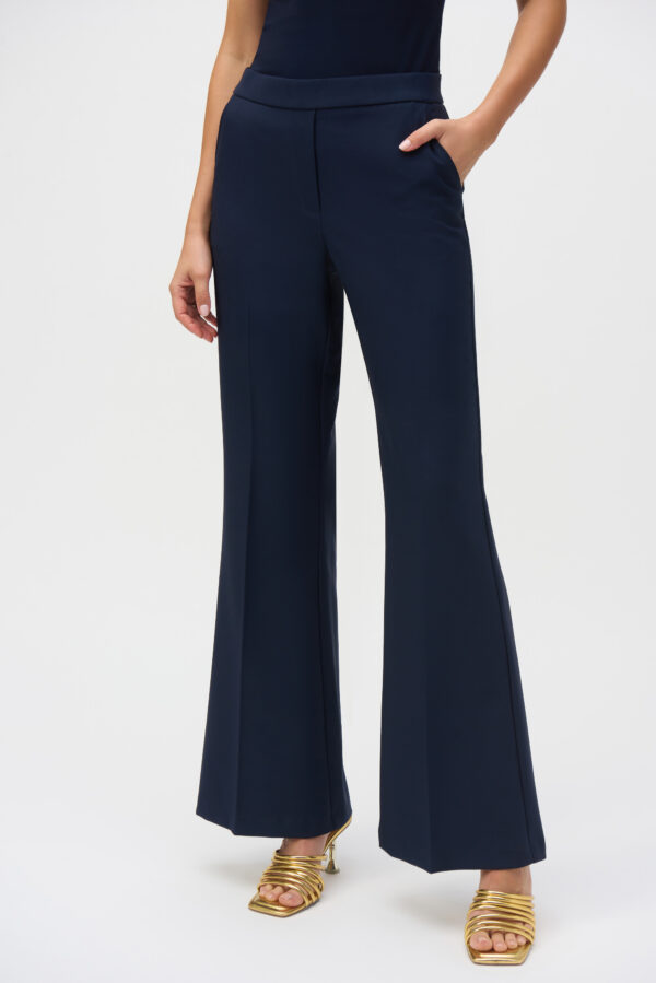 Midnight Blue Lux Twill Flared Pull-On Pants - Image 7