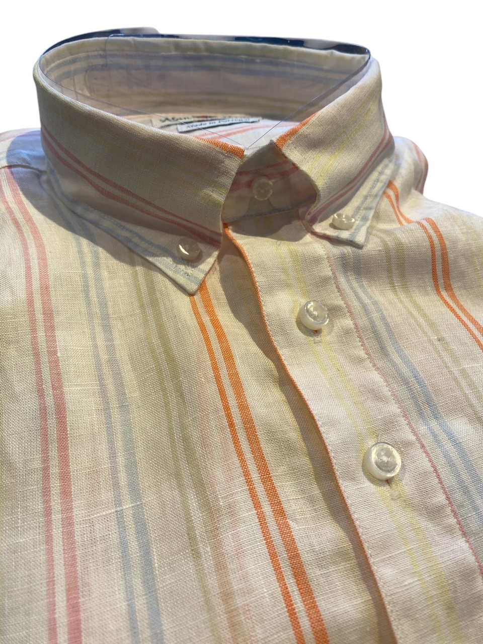 Alan Paine Linen Popover Shirt-Stripe - Image 2