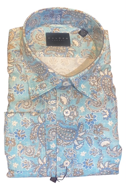 Calder Turquoise Floral Shirt