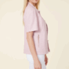 Vegan Leather Perforated Short Sleeve Shirt Jacket (multiple colors) - Image 7
