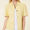 Vegan Leather Perforated Short Sleeve Shirt Jacket (multiple colors) - Image 2