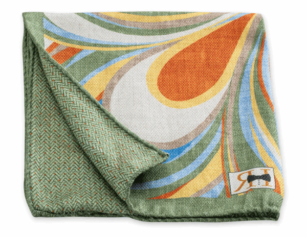 Silk Pocket Square Mod Print (multiple colors) - Image 3