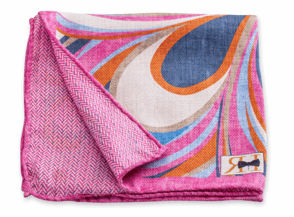 Silk Pocket Square Mod Print (multiple colors) - Image 2