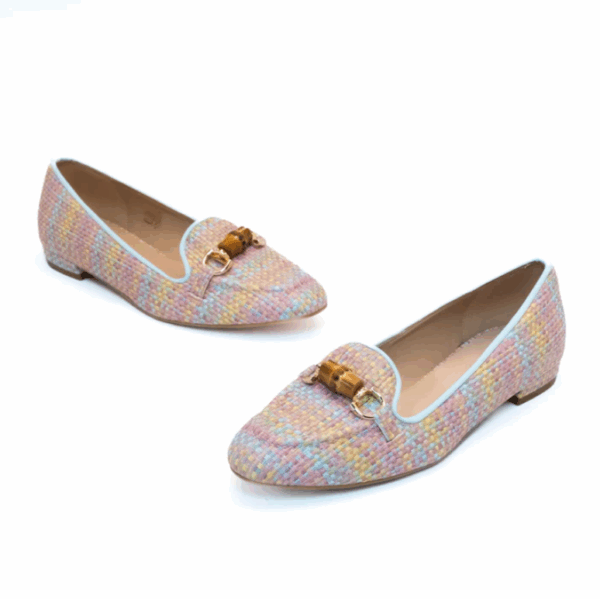 Giselle Loafer Pink Celeste Linen