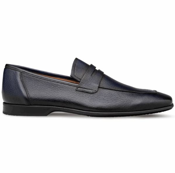 Mezlan Deerskin Penny Loafer Black