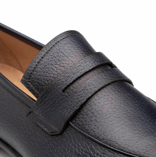 Mezlan Deerskin Penny Loafer Black - Image 4