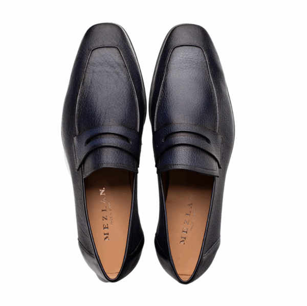 Mezlan Deerskin Penny Loafer Black - Image 5