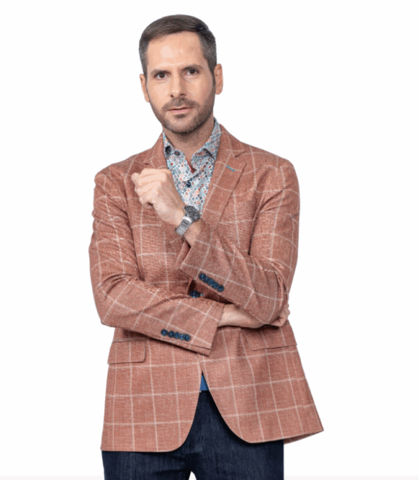 Rust Windowpane Jacket - Image 3