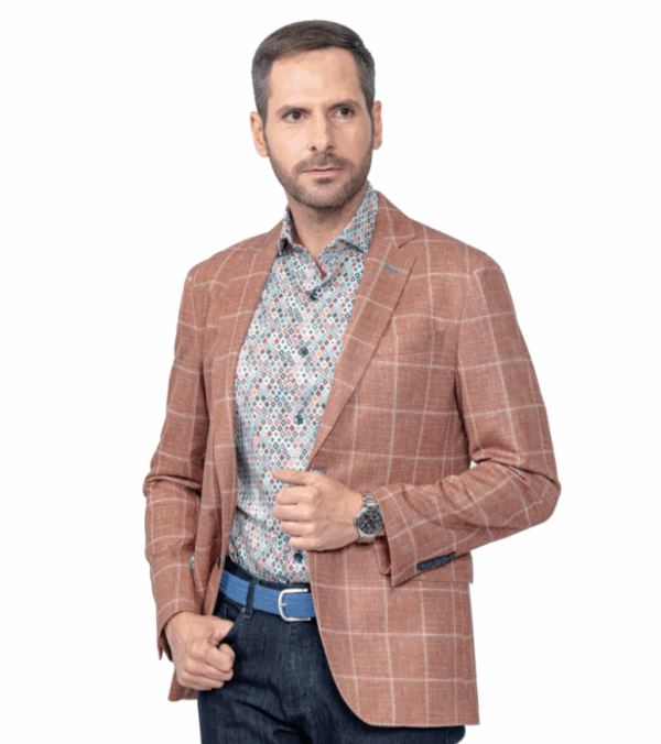 Rust Windowpane Jacket - Image 4