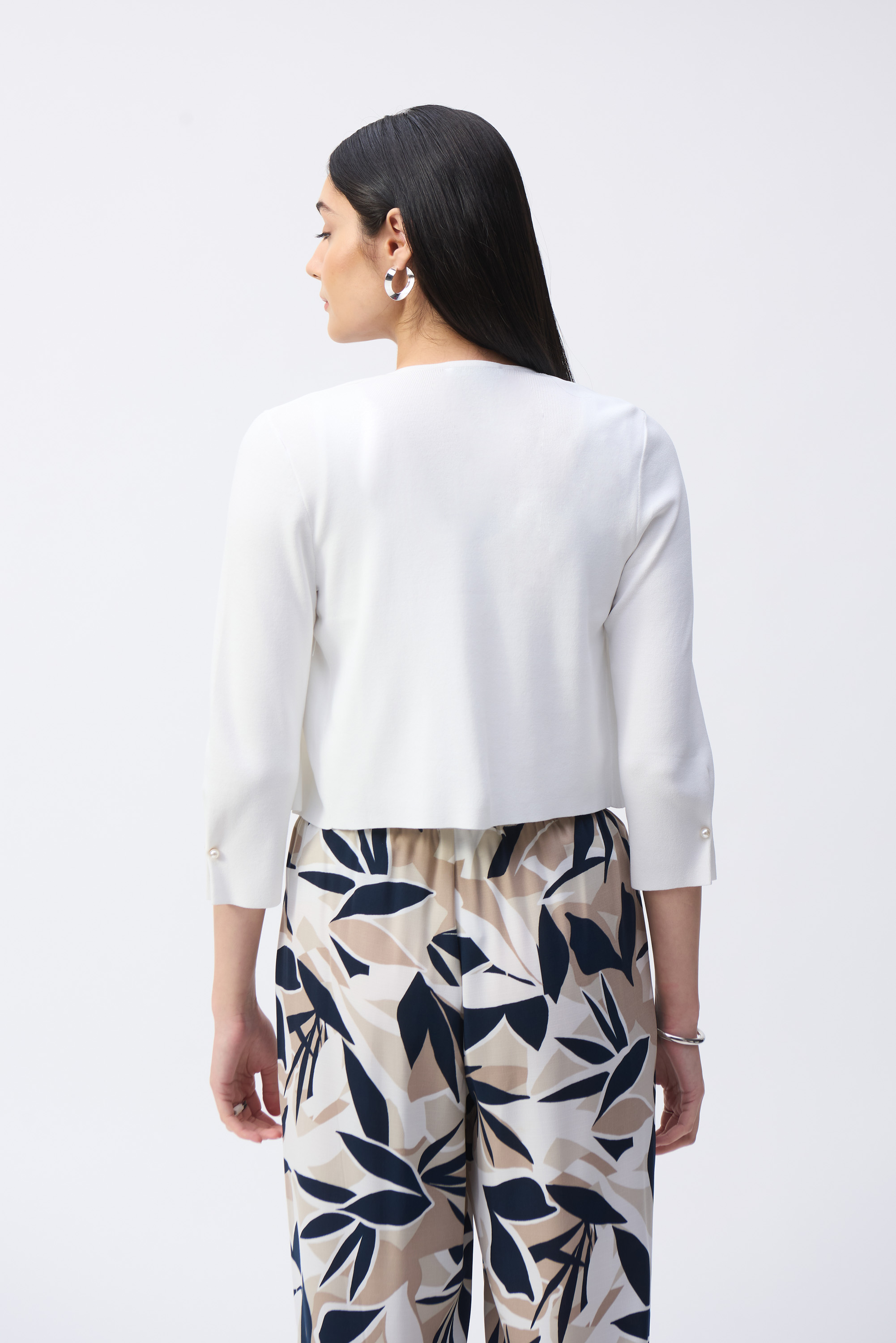 Sweater Knit Cover-Up with Pearl Ornament (multiple colors) - Image 2