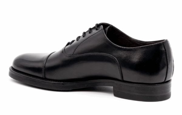 Campania Italian Calf Leather Cap Toe in Black - Image 2