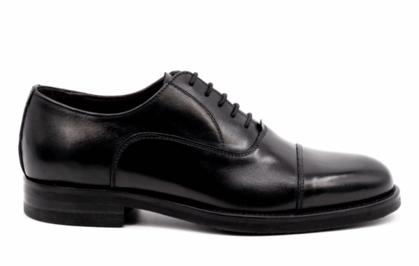 Campania Italian Calf Leather Cap Toe in Black - Image 3