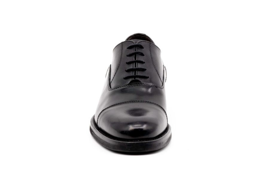 Campania Italian Calf Leather Cap Toe in Black - Image 5