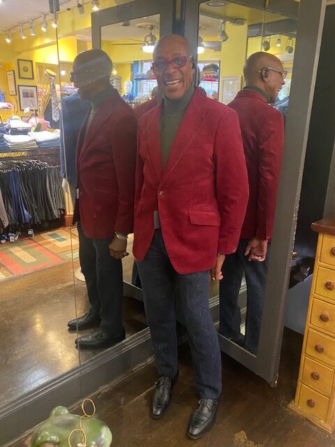 Deep Red Corduroy Jacket