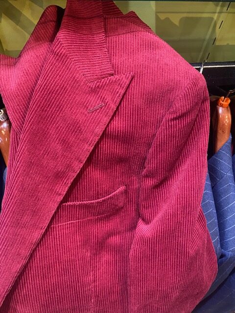 Deep Red Corduroy Jacket - Image 2